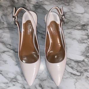 J.Renee white slingback pumps